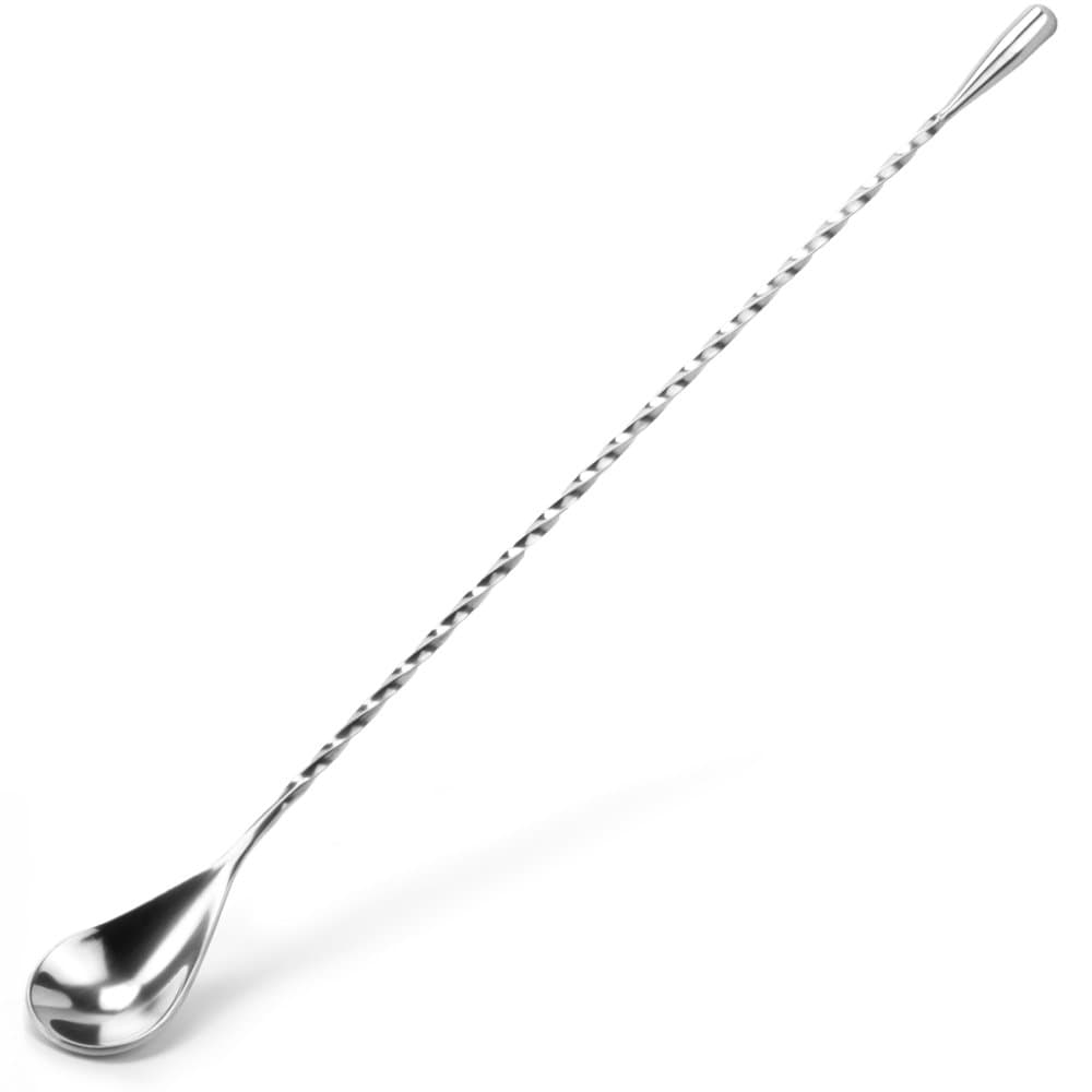 Twisted Mixing Spoon, Long Handle Stainless Steel Cocktail Bar Spoons in Three Sizes (12-inch)