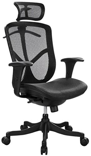Eurotech Seating Fuzion High Back Swivel Chair, Black