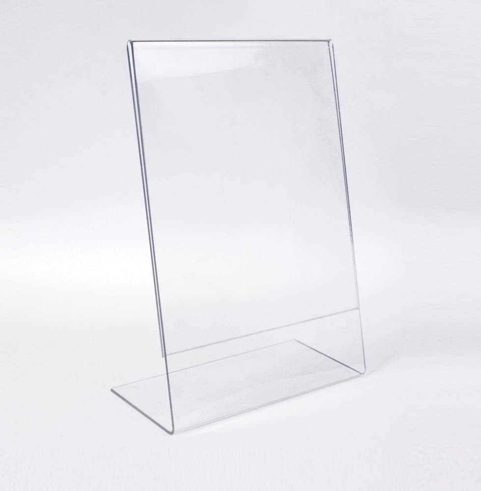 GOLD LEAF New A4 Acrylic Portrait Counter Poster Display Stand - Clear