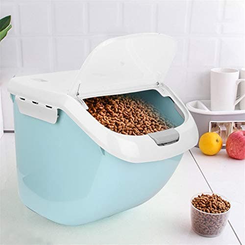 Kangsanli Hign Quality Moistureproof Sealing Cat Dog Food Storage Box Container Bucket with Measuring Cup Pet Dog Cat Food Storage Tools