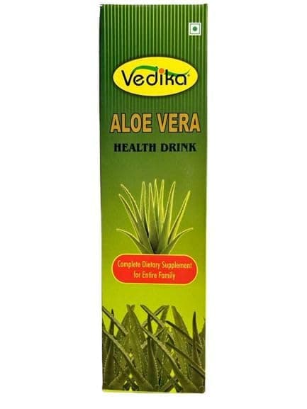 Vedika Health Supplements Aloe Vera Juice With Fiber (500 gram) | Natural Herbal Juice | First Press Virgin Juice | Ayurvedic Drink Good For Health | Rich In Vitamin C No Sugar Added (1)