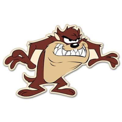 TAZ Tasmanian Devil Vynil Car Sticker Decal - Select Size