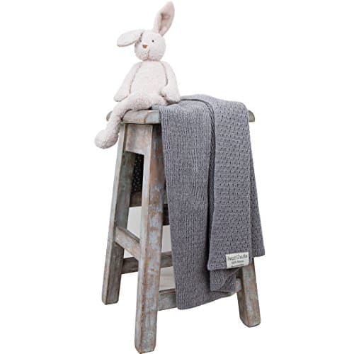 Sweet Cheeks Merino 100% Organic Merino Wool Knitted Baby Blanket 39 x 44 inches