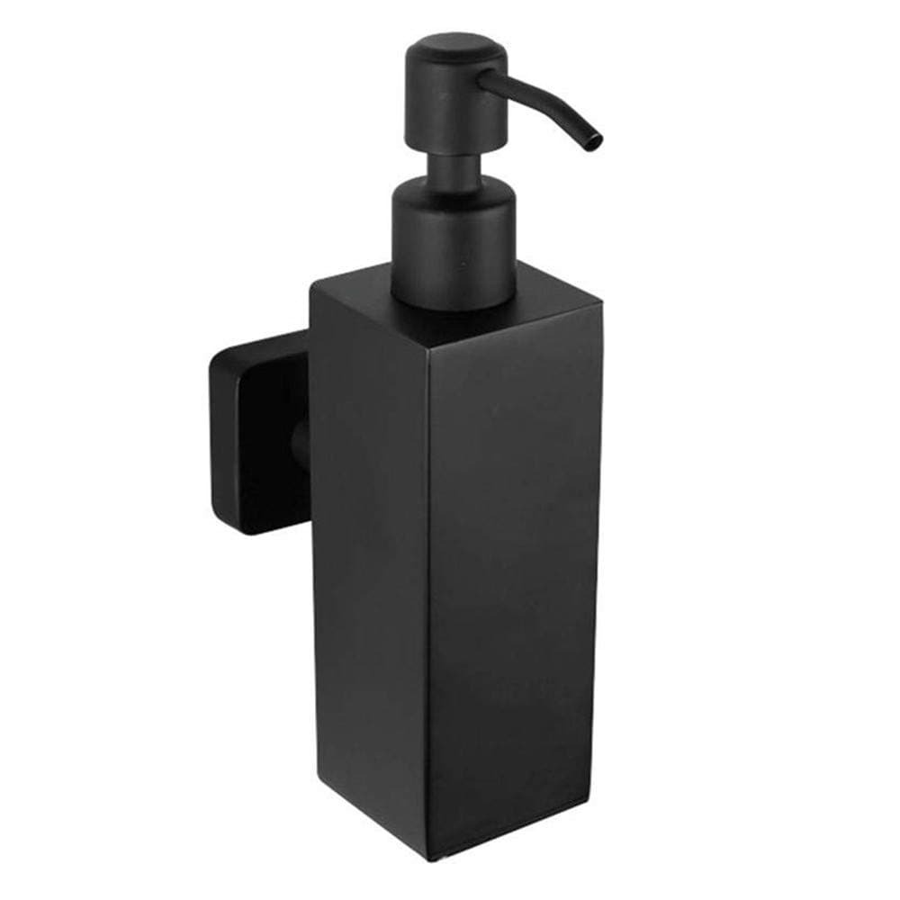WOMAO Soap Dispenser Black Matte, Bathroom Shampoo and Conditioner Dispenser for Hotel Restaurant SUS 304 Stainless Steel Washing Up Liquid Dispenser Wall Mounted