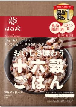 Hakubaku 16 Multigrain mix grains for Rice rice flavoring 180g (30g x 6 portions) Japgokbap Product of Japan. No.1 Mixed Grains Brand in Japan by Hakubaku. Easy healthy and tasty multigrain rice.