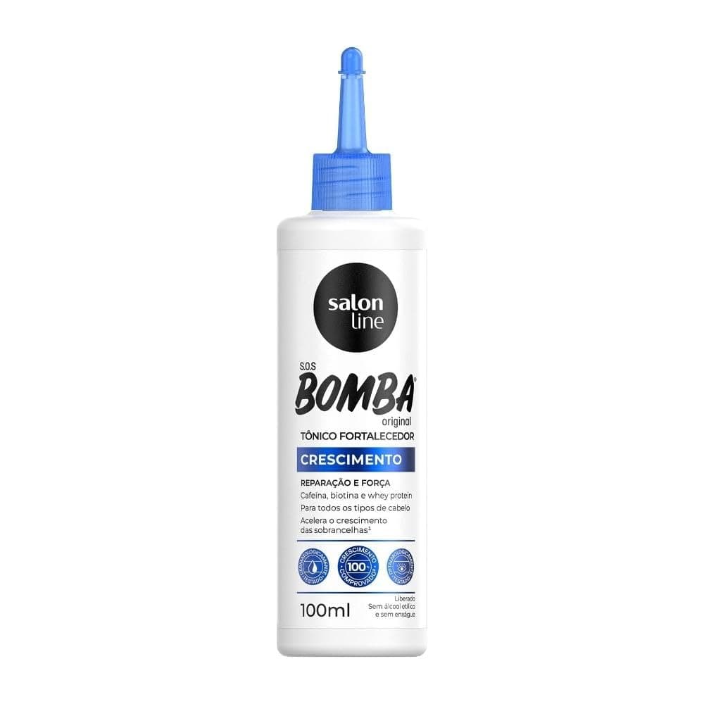 Salon Line Linha Tratamento (SOS Bomba de Vitaminas) - Tonico Fortalecedor Crescimento Acelerado Liberado 100 Ml - (Treatment (Vitamin Bomb SOS) Collection - Fast Growth Strengthening Tonic 3.4 Fl Oz)