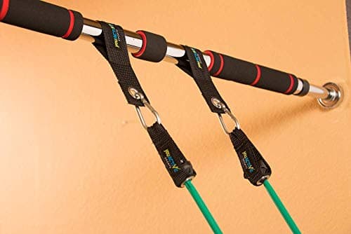 Core Carver Doorway Pull Up Bar - Chin Up Bar with Resistance Bands - Adjustable Pullup Bar Fits Small and Large Door Frames (2 Sizes)
