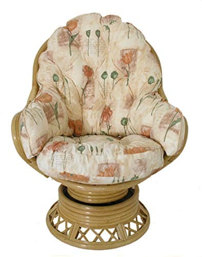 Gilda Replacement Cane Furniture WRAP ROUND SWIVEL - CUSHIONS ONLY Wicker Rattan Conservatory (Bamboo Natural)