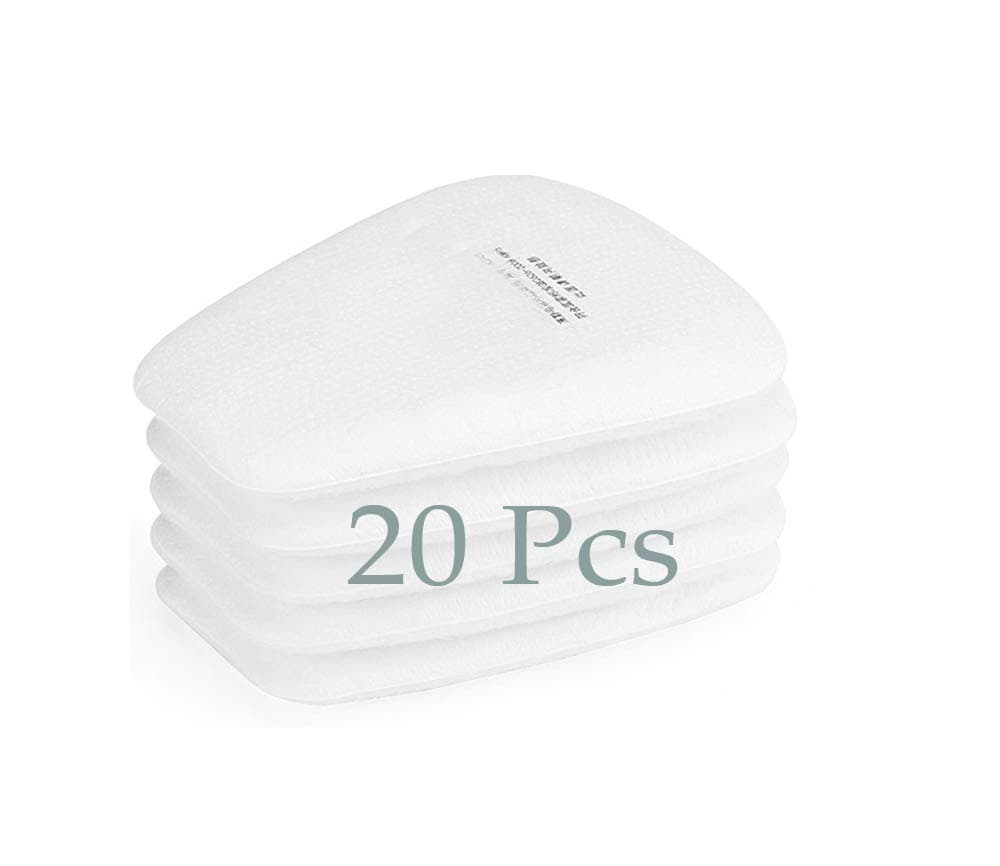 5N11 Particulate Cotton Filter Used on 501 Filter Holder Compatible with 5P71 fits 6200/7502/6800/FF402 Respirator (20 Pcs)