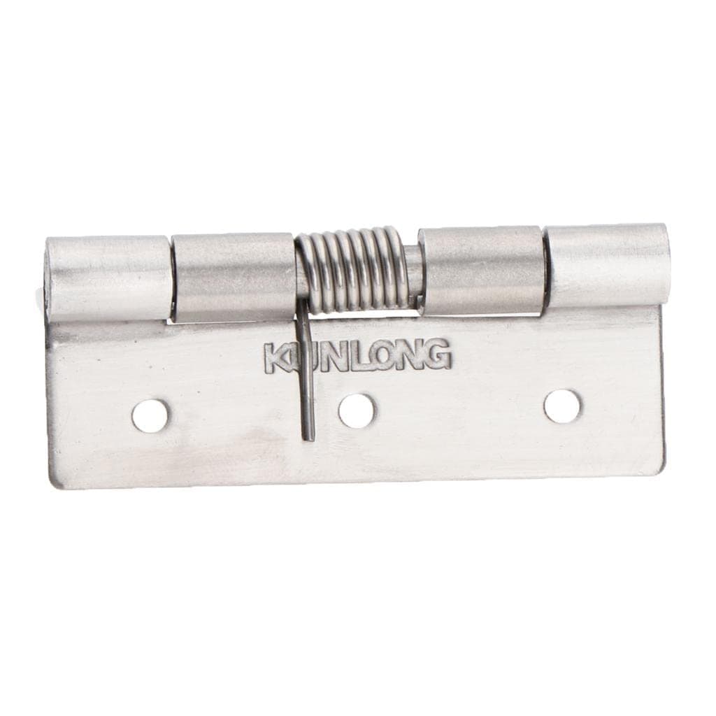Stainless Steel Spring Door Hinges Automatic Closing Adjustable Silver