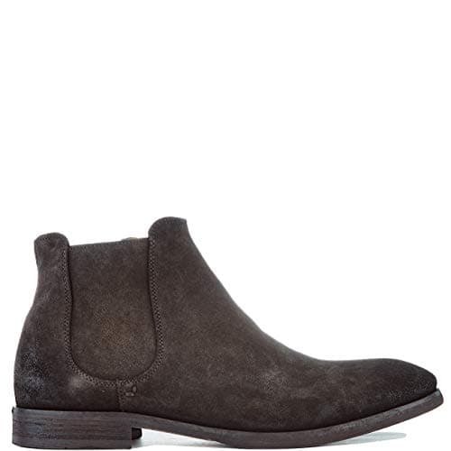 Hudson London Mens Stobart Lived in Suede Office Work Ankle Chelsea Boots - Charcoal - 9