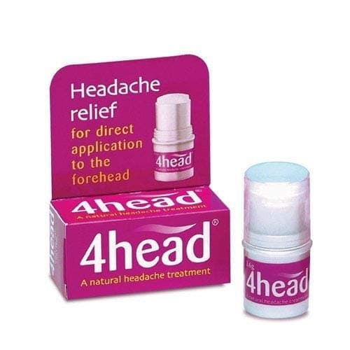4 HEAD Headache and Migraine Relief Stick, 3.6 g, Pack of 6