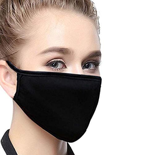 Dust Mask Anti Pollution Face Mask Washable Cotton Mouth Mask Men and women for all ages Black Blue