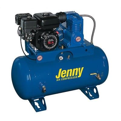 30 Gallon 5 HP Gas Single Stage Service Vehicle Stationary Air Compressor Air Line Filter - Metal Bowl - 3/8 NPT: Yes, Lubricator - Bowl Type - 3/8 NPT: No, Electric Start: No