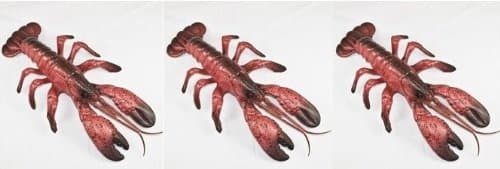 3 Hard Plastic LOBSTERS Decorations/LUAU/NAUTICAL PARTY DECOR/CLAM BAKE/BEACH/11.5" Long/SET OF Three/OCEAN LIFE