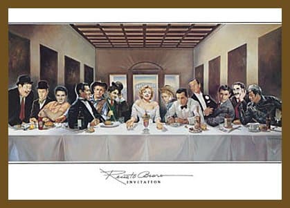 Germanposters Renato Casaro Poster Art Print Invitation Picture with Aluminium Frame in Bronze