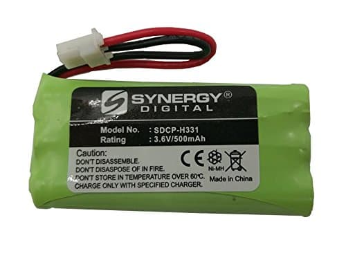 Cordless Phone Battery, Compatible with Vtech BT5872 Cordless Phone, (Ni-MH, 3.6V, 500mAh) Ultra High Capacity, Replacement for Vtech 89-1333-01-00, BT5632, BT5872, Logitech R-IG7 Battery