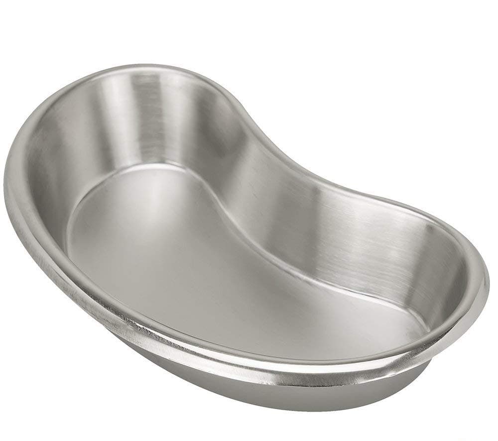 Bosky Stainless Steel Medium Kidney Tray 8" inch Basin Finest Emesis Bowl SS 304 Round Edges Surgical Utility 500 cc