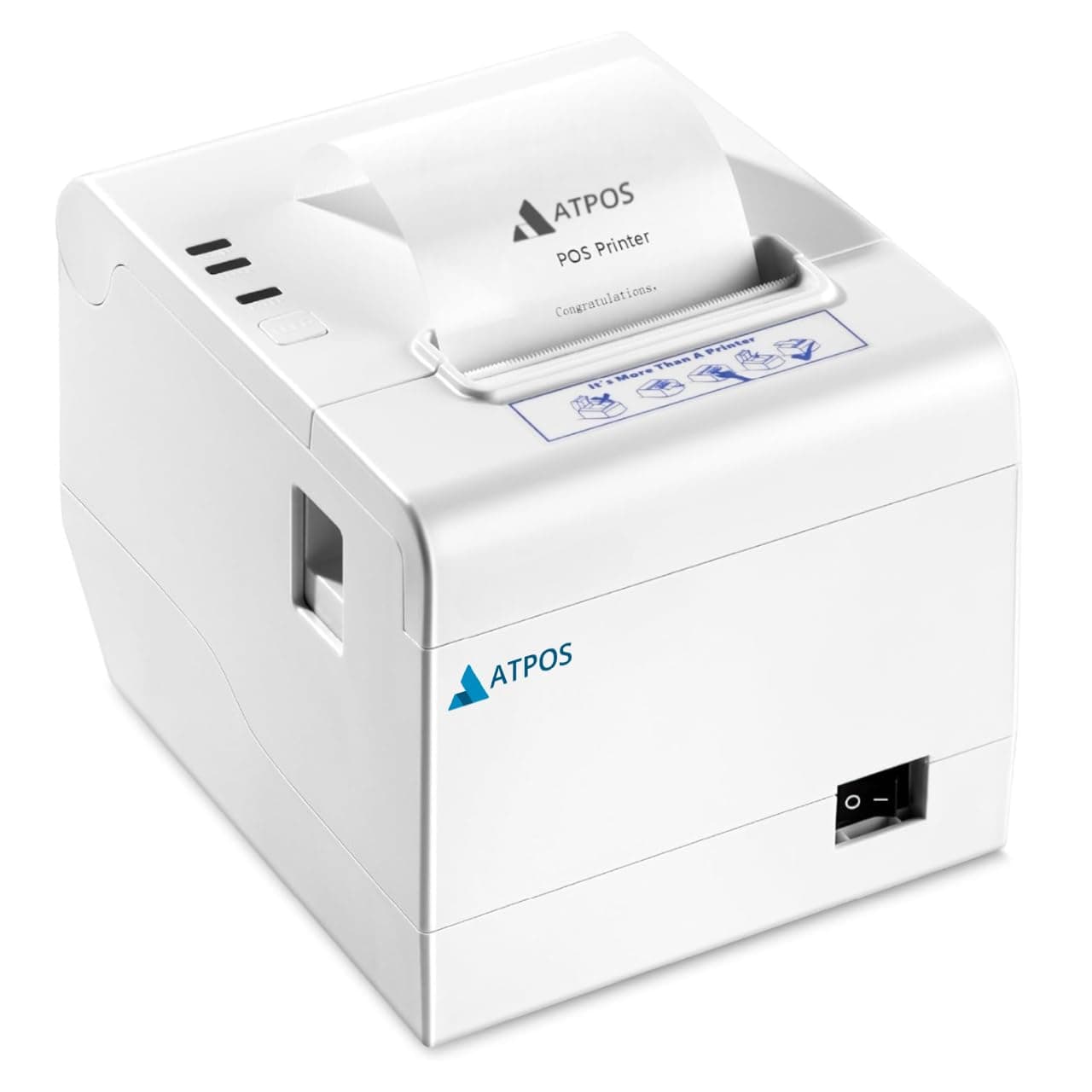 ATPOS AT-402 80mm 3 Inch Thermal Receipt Printer (Bluetooth + USB) | Auto Cutter