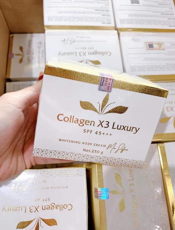 Whitening Body Cream Collagen X3 Luxury SPF 45++ Rapid Whitening skin transforms in 3 days