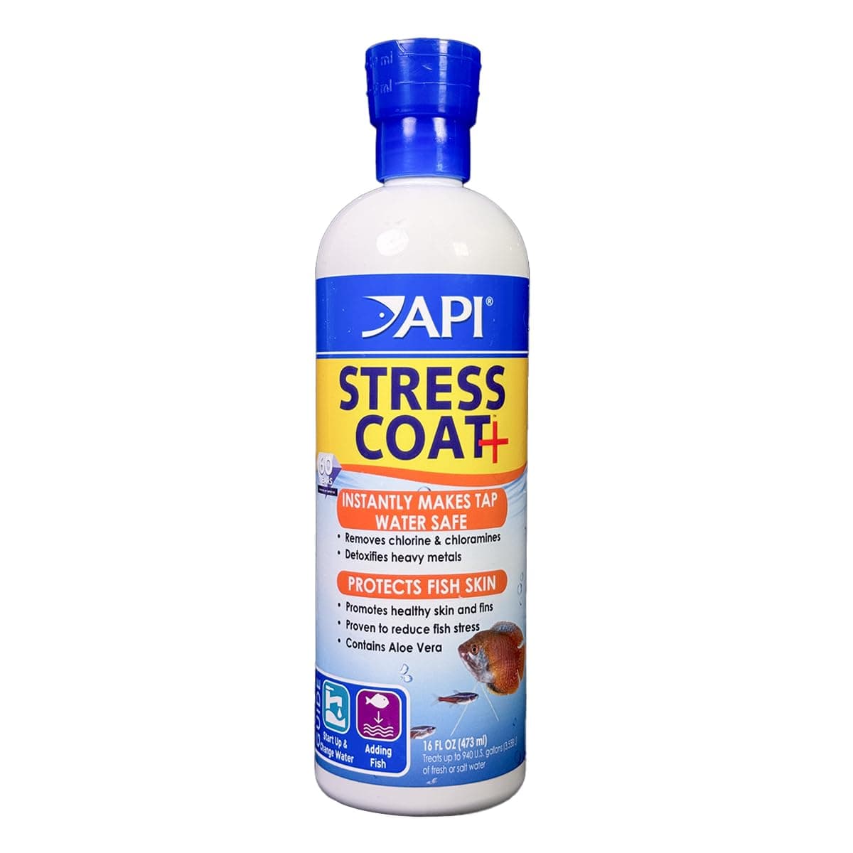 STRESS COAT Aquarium Water Conditioner 16-Ounce Bottle