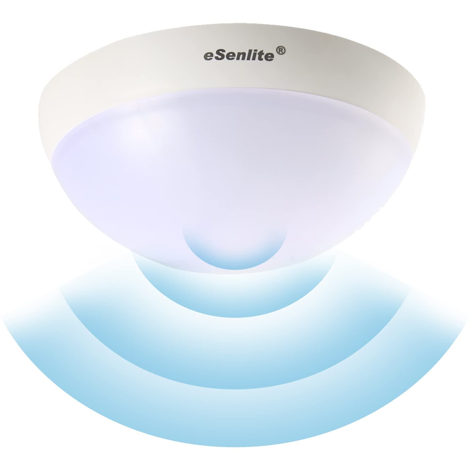 eSenlite Ceiling Wall Surface Mount Radar/Doppler Motion Activated LED Mini Light Fixture, up to 900lm for Residential Commercial and Industrial Lighting Applications