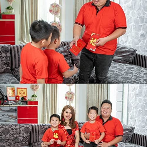 Chinese New Year Decorations 2024 Spring Festival Couplets Red Paper Chinese Decorations Fu Stickers Window Decorations Lunar New Year Decor 2023 Chinese Couplets Spring Decoration for Door and Window