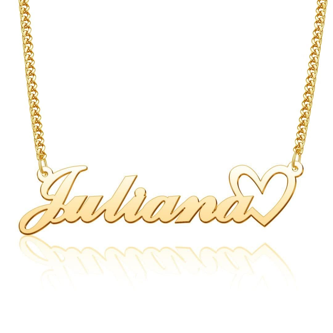 Custom Name Necklace Gold Plated Personalized Nameplate Jewelry Customized Gift for Women