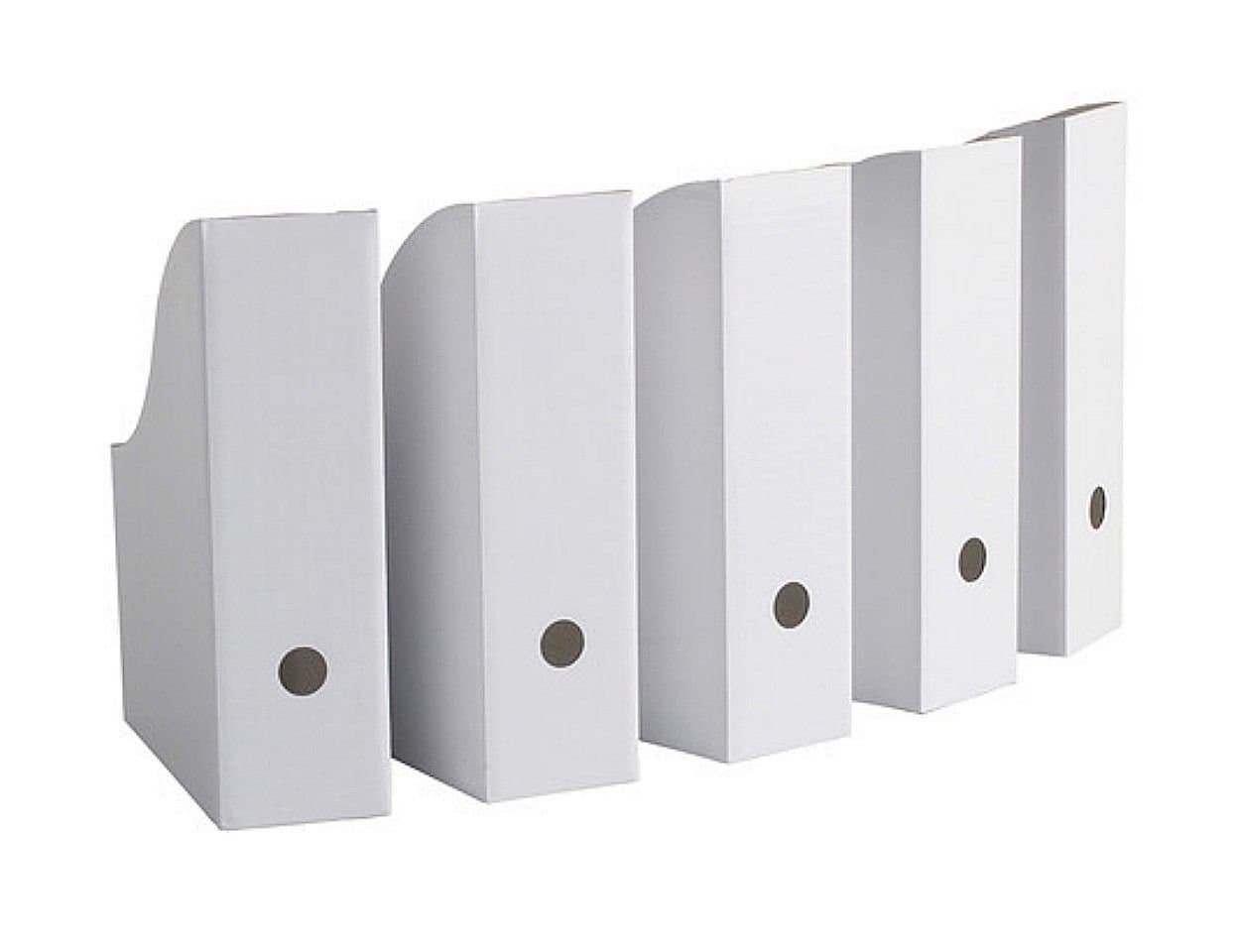 IKEA Magazine Storage Holder File White New 5 Pack FLYT