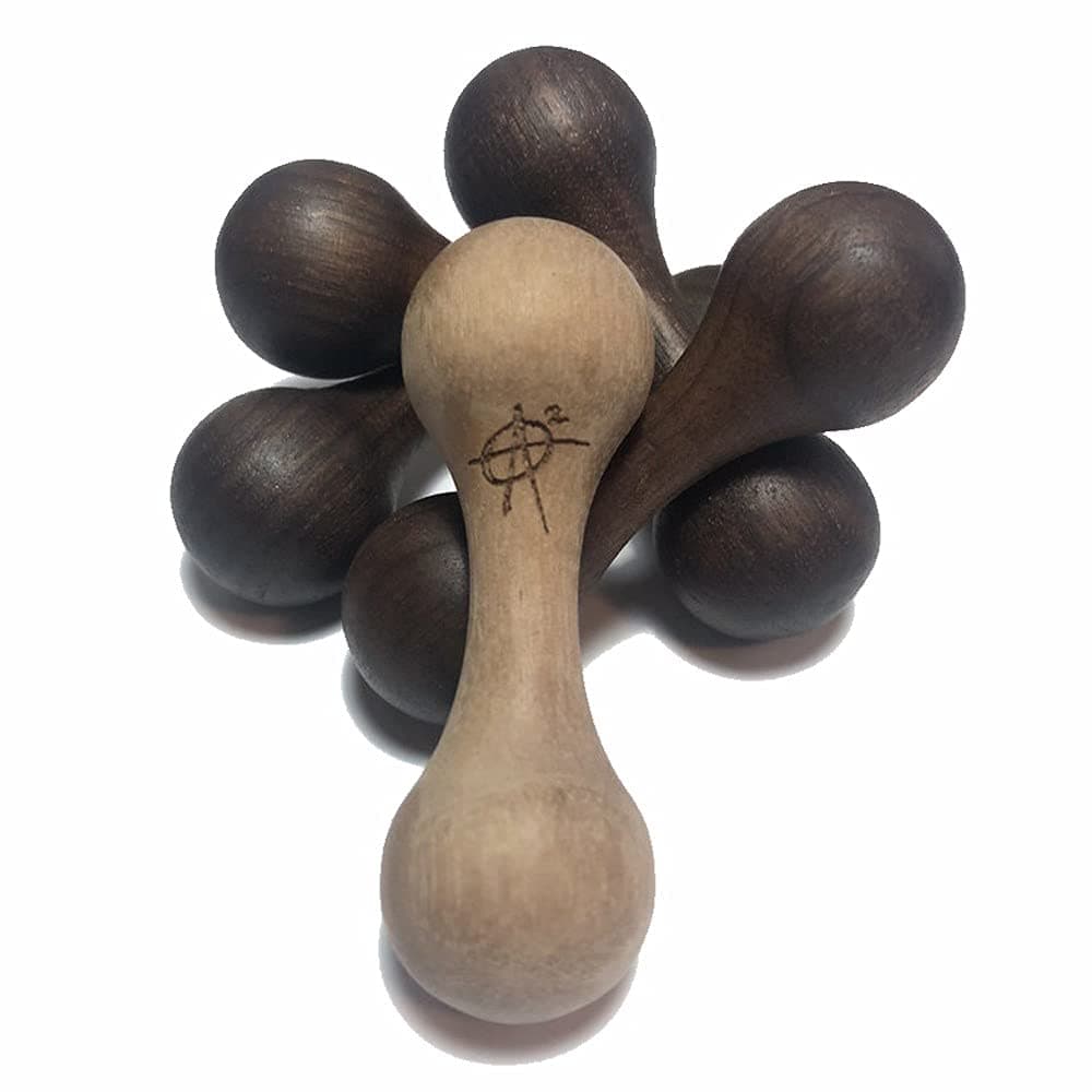 AroundSquare Wooden Knucklebone Skill Toy- Begleri - (Walnut)