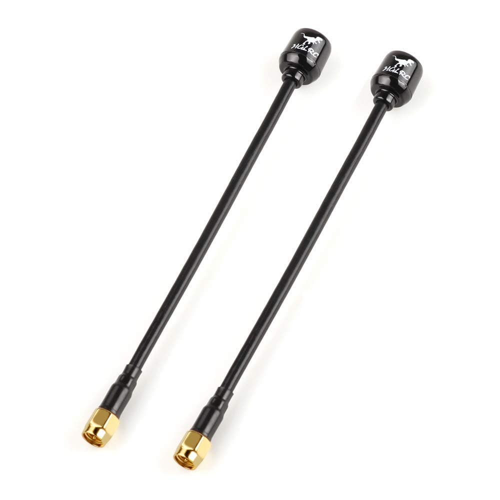 HGLRC RHCP Long Range Antenna FPV Hammer Mini 2.5dBi Super Mini 5.8G for RC Drone (2pcs long SMA RHCP)
