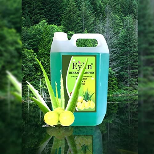 EYLIN : Amla, Aritha and Aloe Vera Extract Herbal SHAMPOO,Green Apple Perfume, 5 Litres,