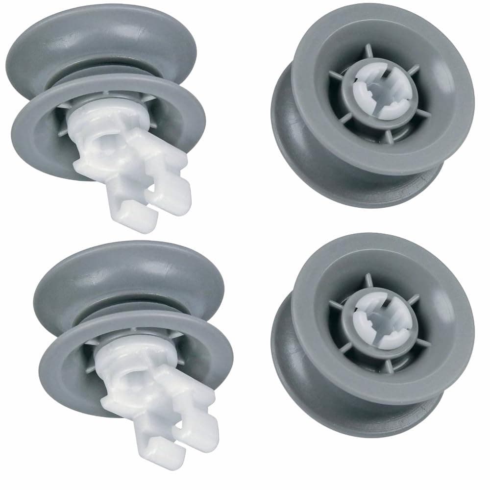 (2026) 611666 Dishwasher Upper Rack Roller Fit for Bosch Repleace dishrack roller 00611666 PS8727423 00165313 165313 AH3477770 EA3477770 AP4355370 PS3477770, 4Pcs - WHEEL KIT