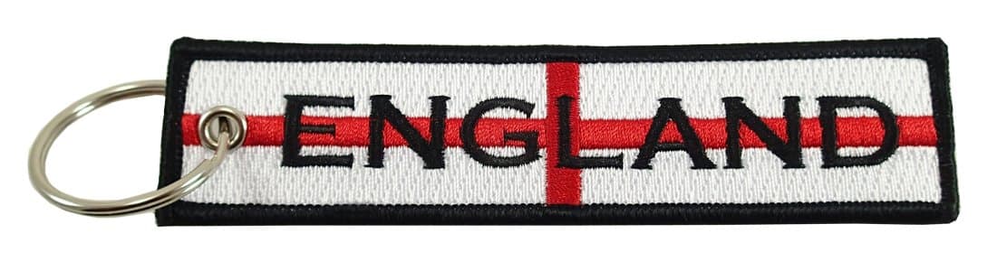 Luso AviationEngland Flag Key Chain, 100% Embroidered