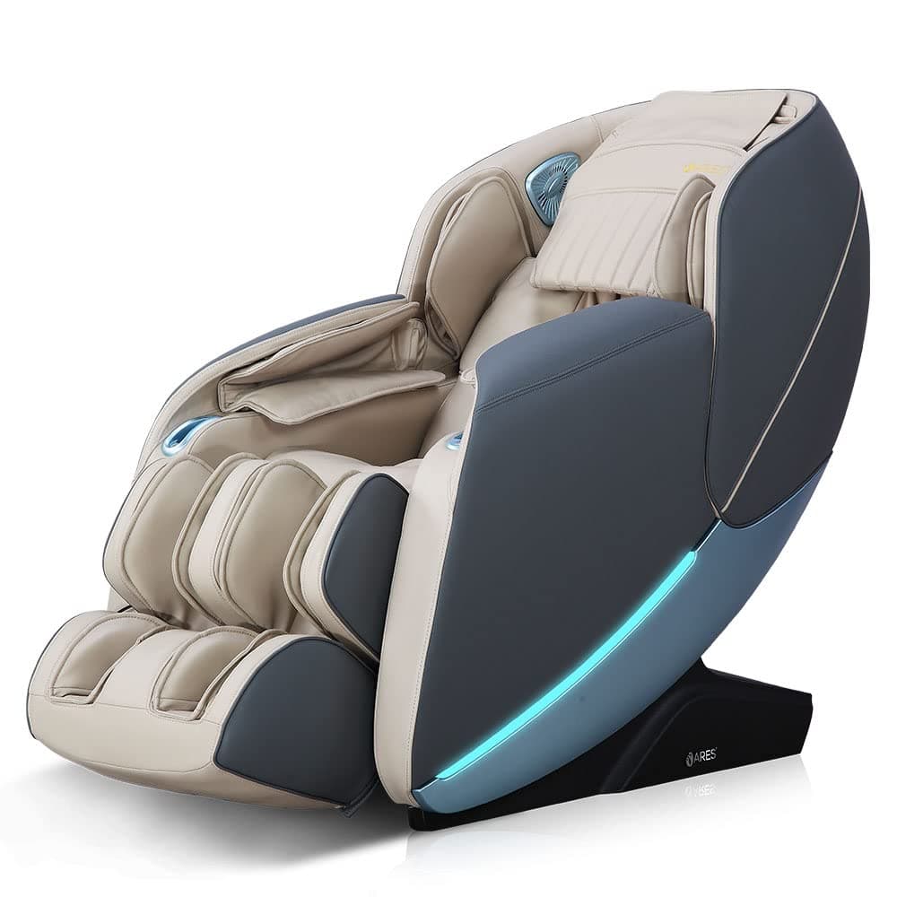 ARES iSmart-2 Full Body Massage Chair with AI (3 Years Warranty) | 4D SL-Track Massage Technology | 12 Auto Programs | Full Body Airbags | Zero Wall Design | Built-In Heating Therapy (Beige/Gray)