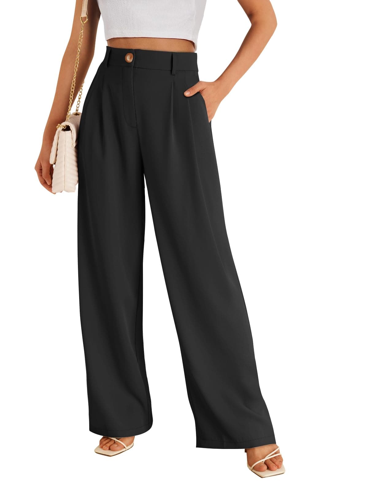 LILLUSORY Wide Leg Dress Pants Women's High Waisted Dressy Trousers
