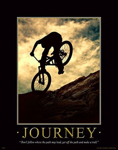 Bicycle Motivational Poster Art Print Mountain Bike Helmet Shorts Parts 11x14 Wall Decor Pictures