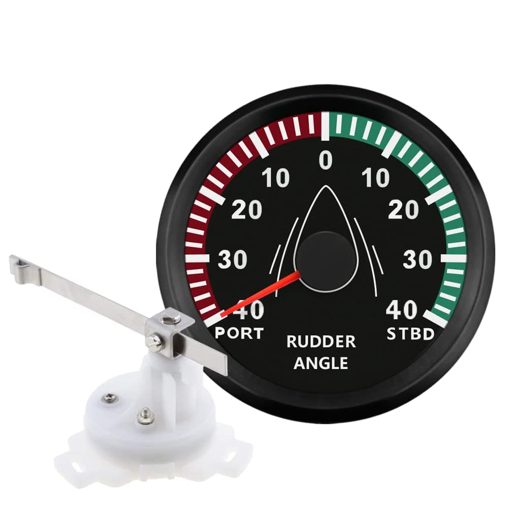 ELING Guaranteed Rudder Angle Gauge Indicator 0-190ohm with Mating Sensor with Backlight 85mm 12V/24V