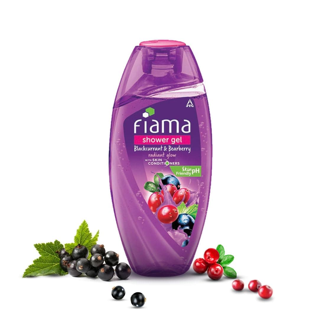Fiama Body Wash Shower Gel Blackcurrant & Bearberry, 250ml, Body Wash for Women & Men with Skin Conditioners for Radiant Glow, Suitable for All Skin Types