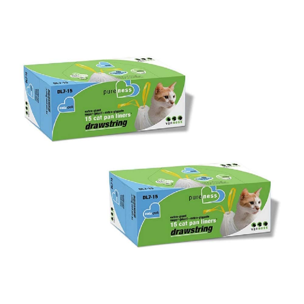 Pureness Large Drawstring Valu-Pak Cat Pan Liners, (Extra Giant 2 Pack)