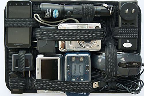 Gadget Organizer By Cladpigeon, Upgraded Grid Case, Manage Your Cable Cord Hub Charger Tech Electronics On Travel, At Office Or Home, Easy To Handle, Lightweight, and Sliding In and Out Easily