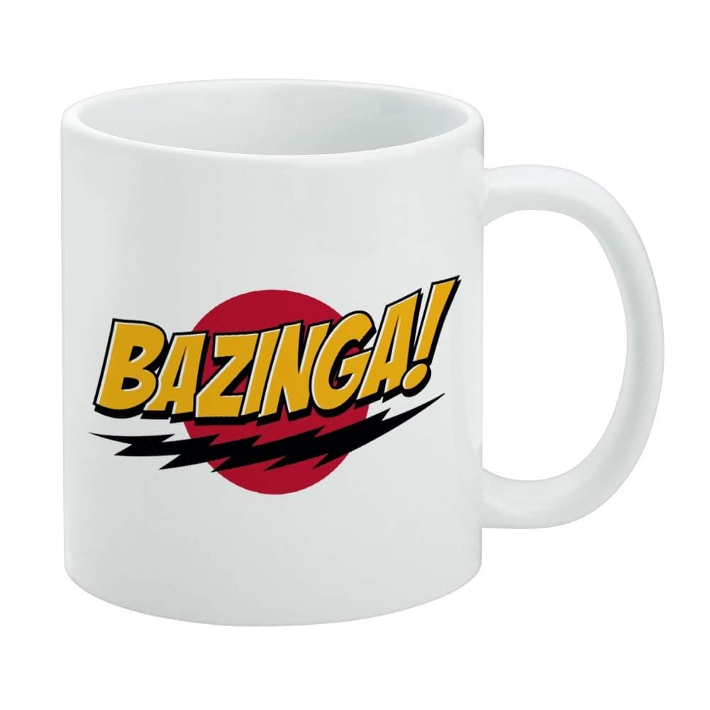 The Big Bang Theory Sheldon Bazinga Ceramic Coffee Mug, Novelty Gift Mugs for Coffee, Tea and Hot Drinks, 11oz, White