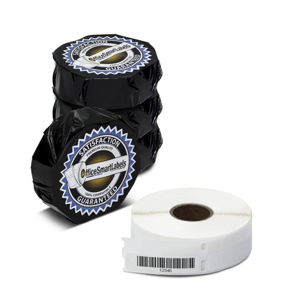 OfficeSmartLabels1/2 x 1-7/8 inch Multipurpose/Library Barcode Labels, Compatible with 30346 (4 Rolls / 600 Labels Per Roll)