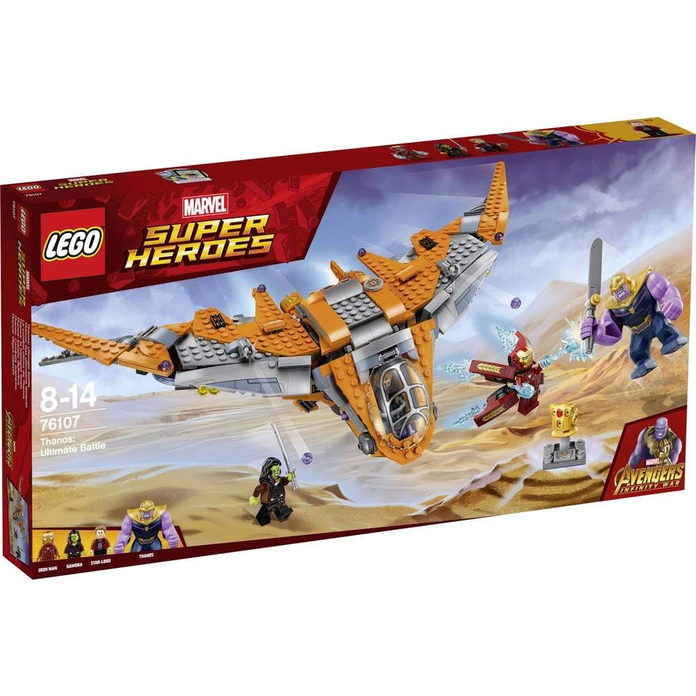 Lego 76107 Marvel Avengers Thanos Ultimate Battle Playset, The Guardian's Ship, Iron Man, Star-Lord, Gamora & Thanos Action Figures, Superhero Toys for Kids