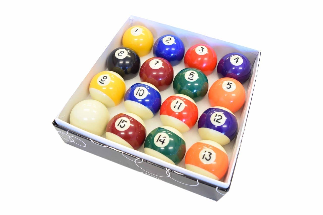 Pool Table Billiard Ball Set - Regulation Size 2-1/4" Full 16 Pool Ball Set …