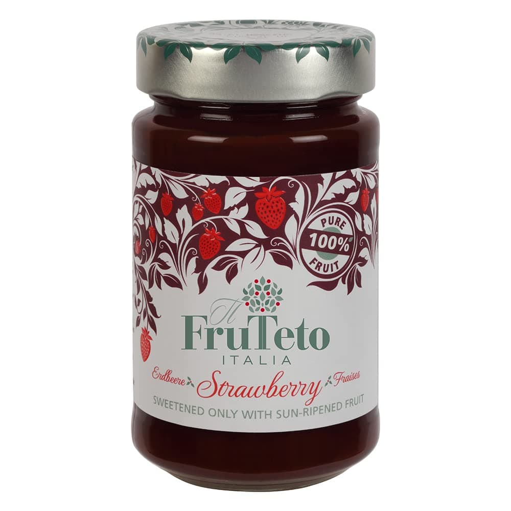 il Frutteto Italia 100% Strawberry organic fruit spread. 250g. MADE IN TUSCANY only with fruit. No Added Refined Sugar. No Preservatives.