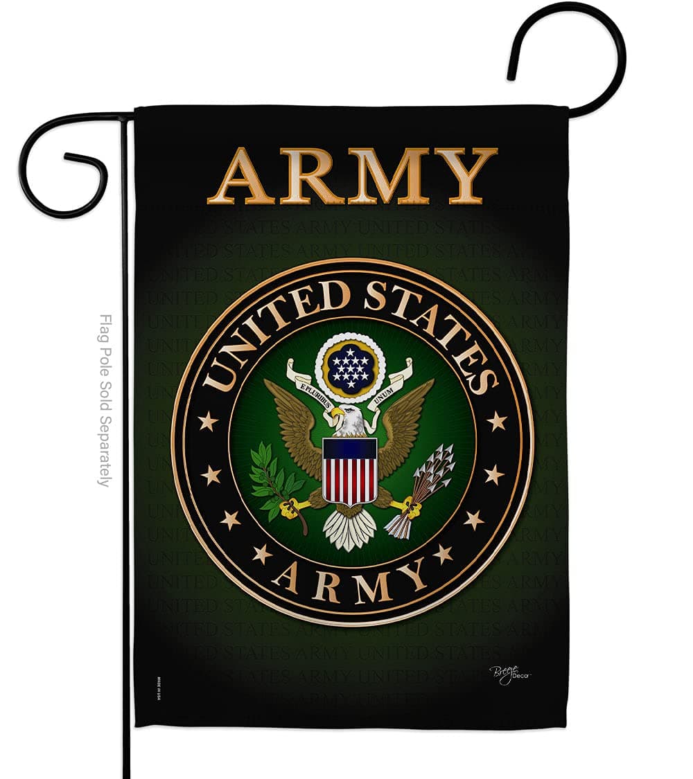 US Army Garden Flag Home Decor Armed Forces Decorations Officially Licensed American Decorations Military Memorabilia Remembrance Wall Tapestry Retire Outdoor Yard Banner Veteran Memorial Day Gifts Made In USA