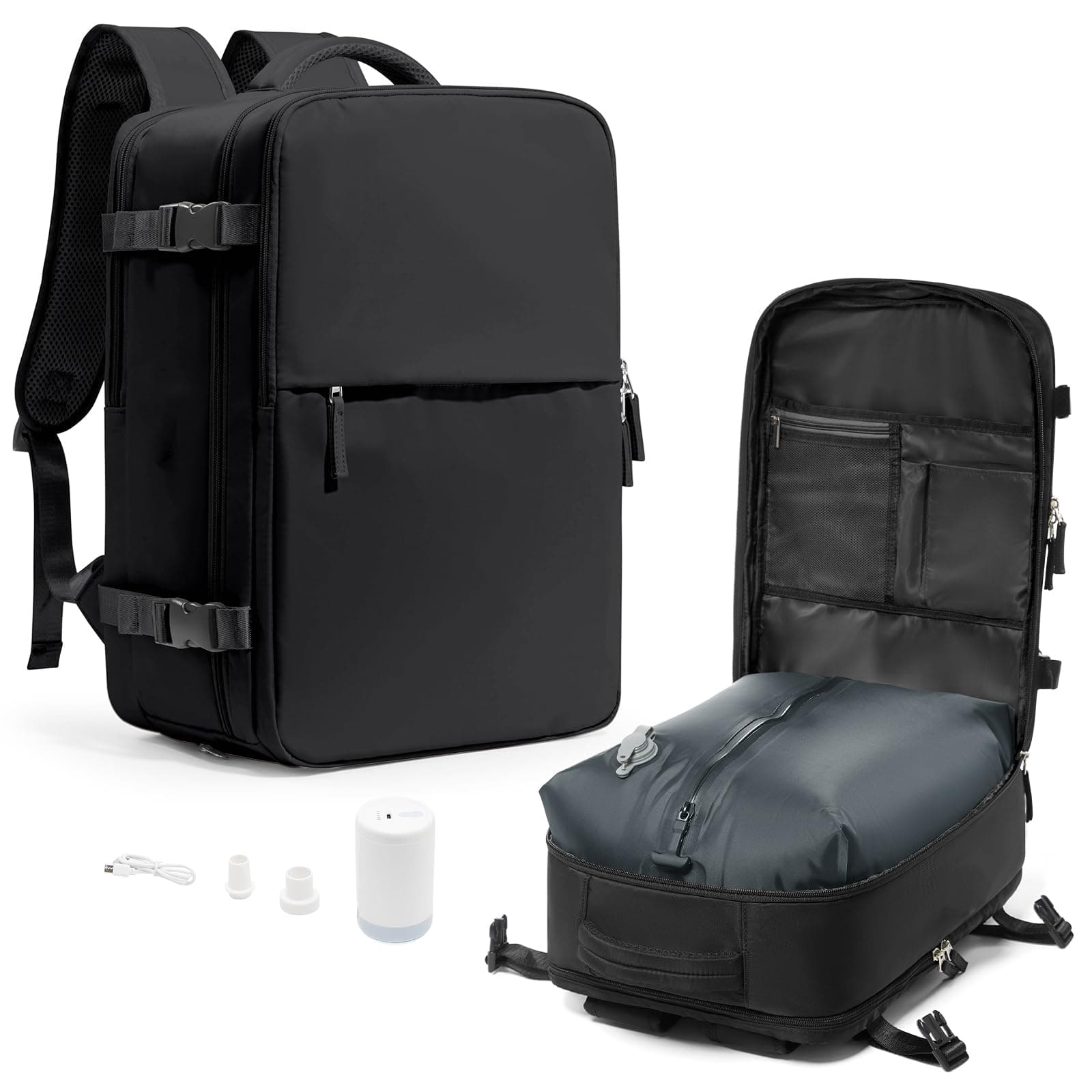 coowoz Large Travel Backpack For Women Men,Carry On Backpack,Hiking Backpack Waterproof Outdoor Sports Rucksack