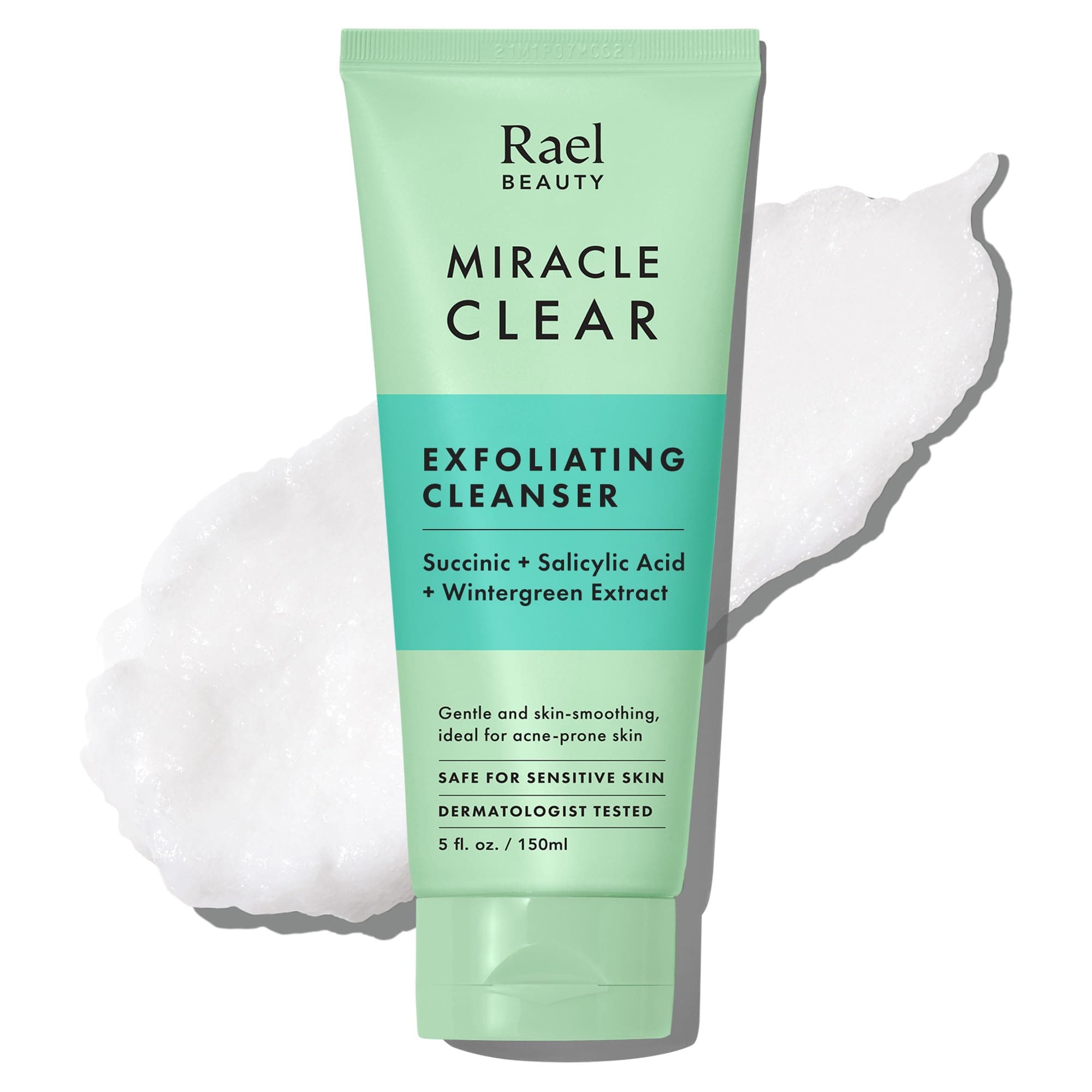 Face Wash, Miracle Clear Exfoliating Cleanser - Face Cleanser for Oily & Acne Prone Skin, Korean Skin Care, Facial Foaming Cleanser, Hydrating, w/Salicylic Acid, Vegan, Cruelty Free (5.1 fl. oz)
