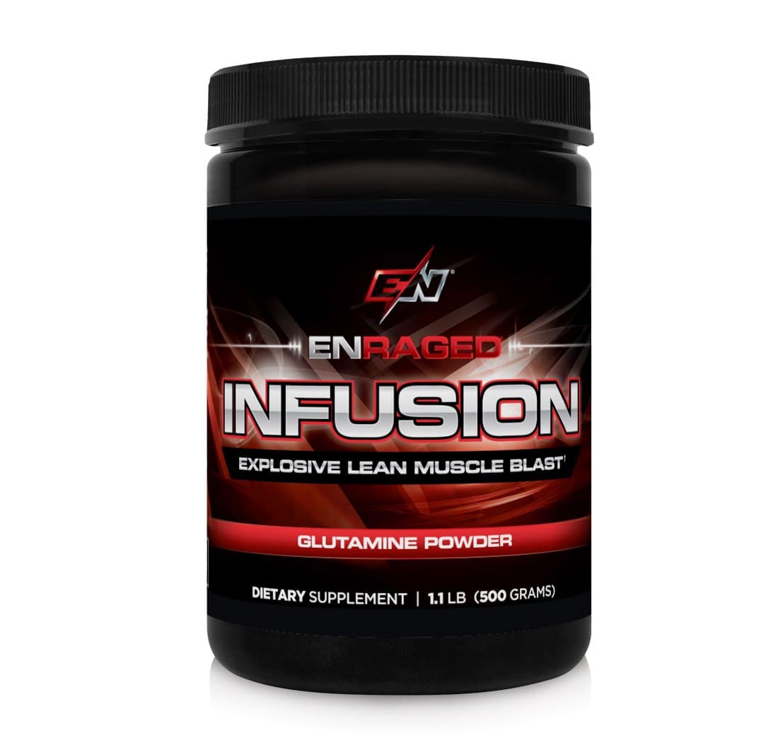 ENRAGED NUTRITION INFUSION Explosive Glutamine Blast: Advanced Amino Acid Formula For Muscle Recovery | Pharmaceutical-Grade Glutamine Powder – No Fillers or Binders, 500 Grams